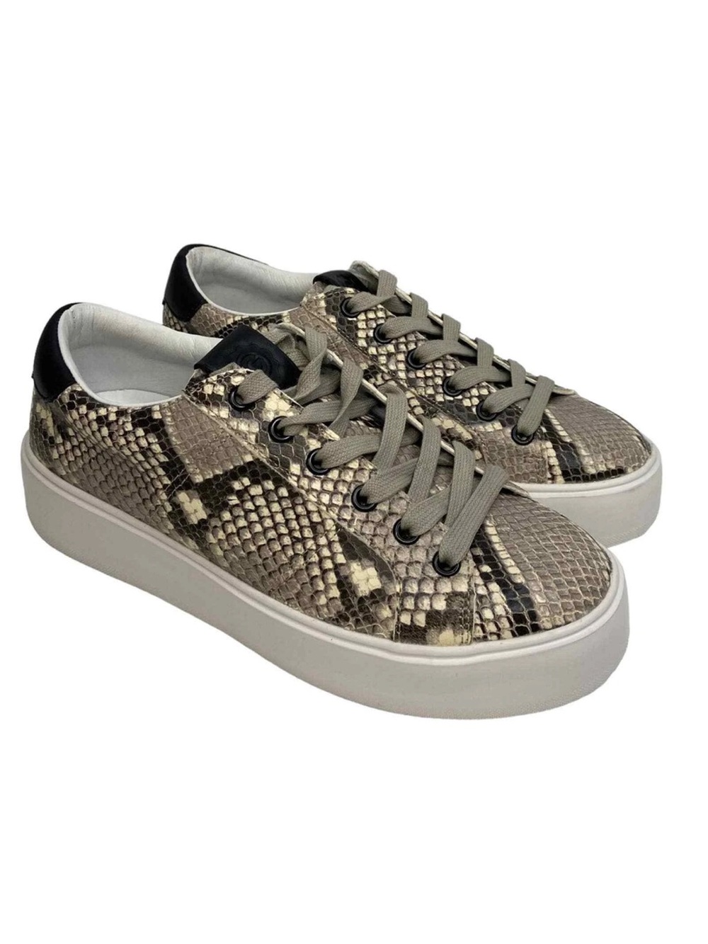 Greats Brooklyn Snakeskin Print Platform Sneakers - 6